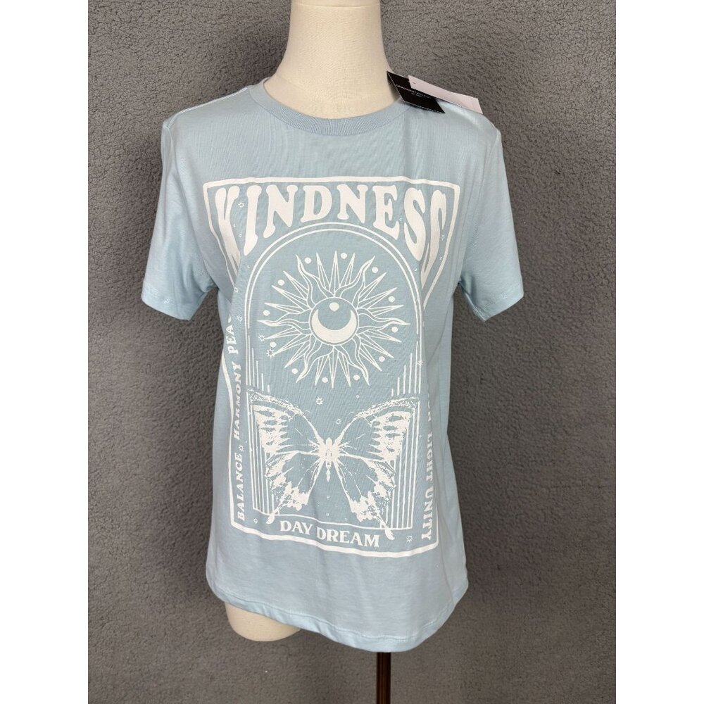 Grayson Threads, the Label Juniors' Kindness Graphic T-Shirt Blue Size Small NWT - Picture 1 of 8